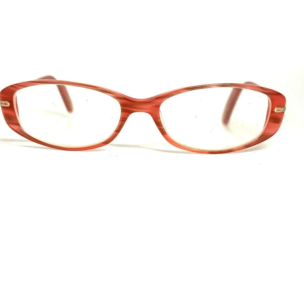 Safilo Emozioni 4029 0FA3 Red Marble Oval Eyeglasses Frames Italy 130